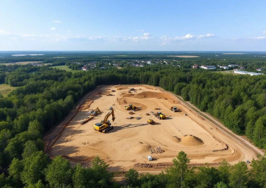 Планирование участка песком