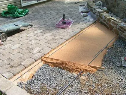 Щебень и песок для укладки тротуарной плитки 