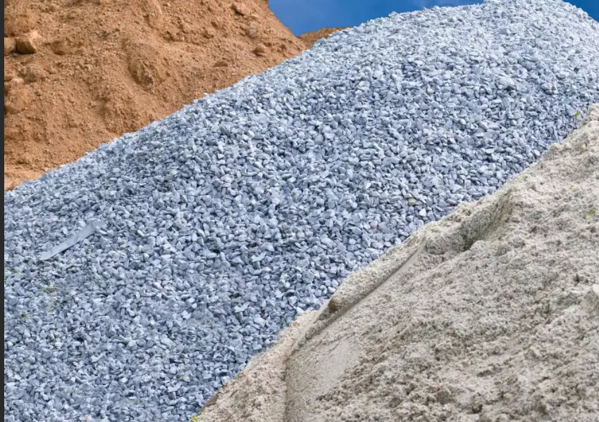 Щебень и песок и другие нерудные материалы
