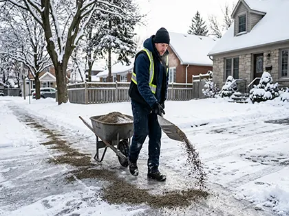 Использование карьерного песка зимой: особенности и преимущества